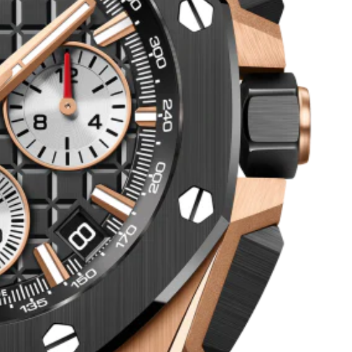 AP Royal Oak Chronograph Ceramic Bezel – 904L Steel – 43mm (Quartz)