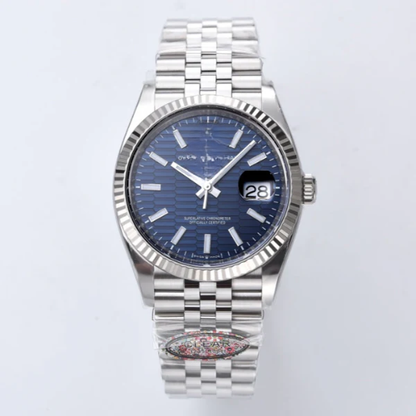 RLX Oyster Perpetual Datejust 41, blue motif / patterned dial