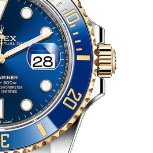 RLX Submariner Date 41, Two-Tone Yellow Gold & Stainless Steel, Blue Dial, Cerachrom Bezel