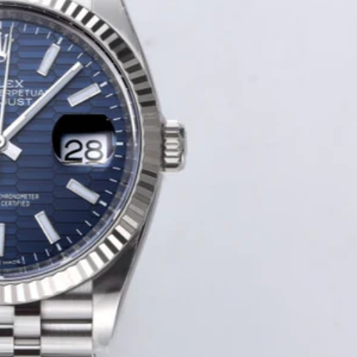 RLX Oyster Perpetual Datejust 41, blue motif / patterned dial