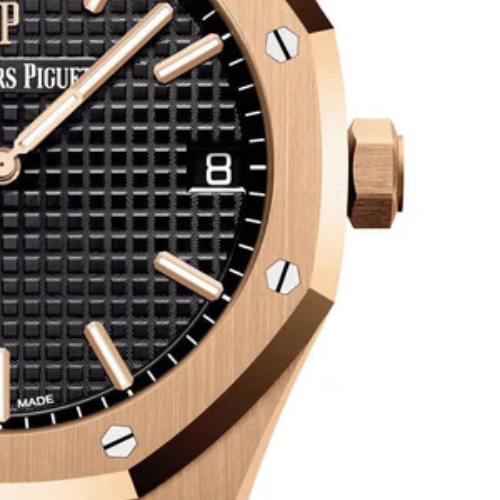 AP Royal Oak Black Dial – 904L Gold Steel – 41mm