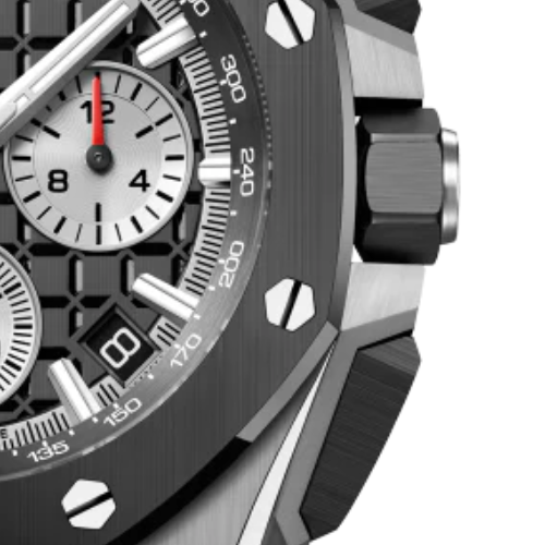 AP Royal Oak Chronograph Ceramic Bezel – 904L Steel – 43mm (Quartz)