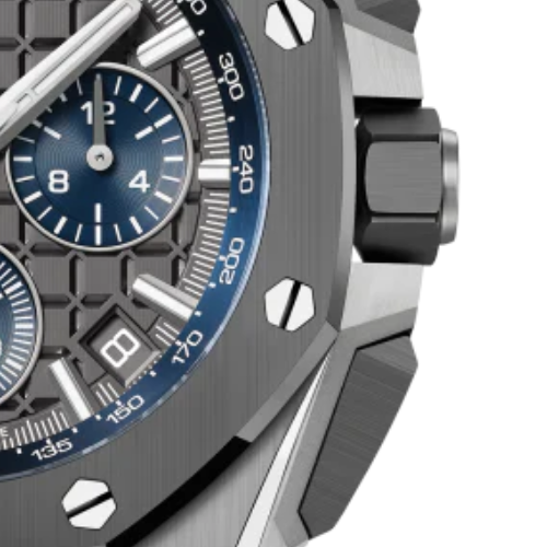 AP Royal Oak Chronograph Ceramic Bezel – 904L Steel – 43mm (Quartz)