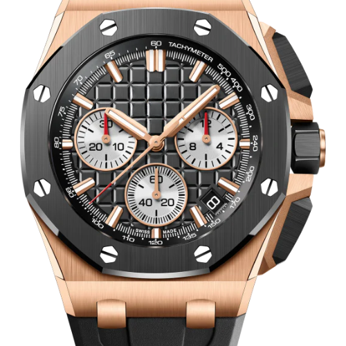 AP Royal Oak Chronograph Ceramic Bezel – 904L Steel – 43mm (Quartz)